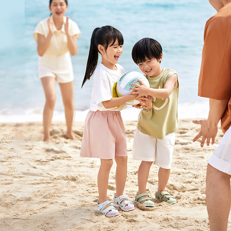 基诺浦机能鞋夏款学步鞋包头魔术贴凉鞋