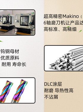 铜电极用精密钨钢圆鼻刀硬质合金涂层立铣刀加长刃1R0.05 1R0.1