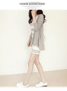 莫代尔针织长袖开衫女夏季新款