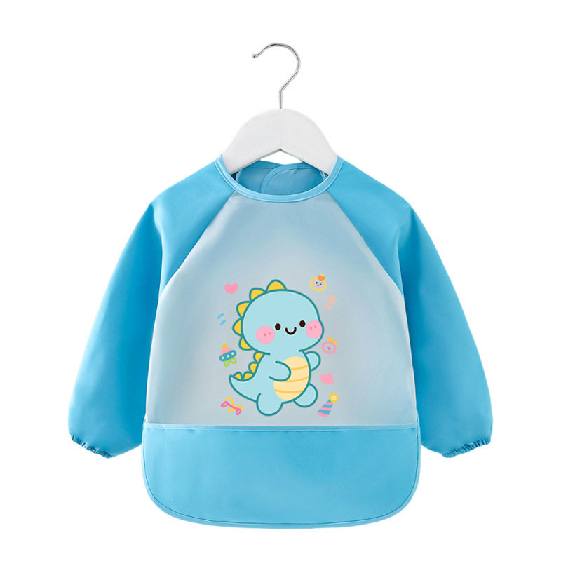 Baby Clothes and Diet Bibs Children Baby Wash-free Waterproof Children Anti-Dirty Protective Clothes Long Sleeve Aprons for Men and Women