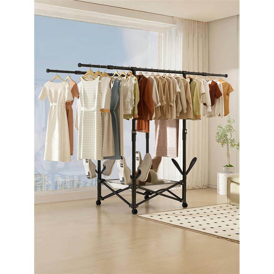 折叠晾衣架落地家用阳台卧室挂衣晒被子神器室外凉衣杆室内晒衣架,淘宝优惠券,粉丝福利购,淘宝优惠卷