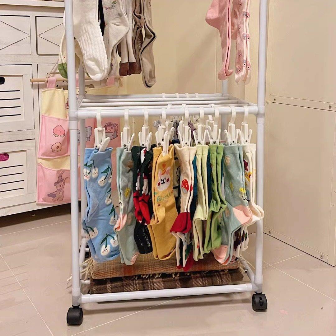 阳台晾晒袜子收纳神器凉袜子架子多功能袜子夹晒内衣内裤专用衣架,淘宝优惠券,粉丝福利购,淘宝优惠卷