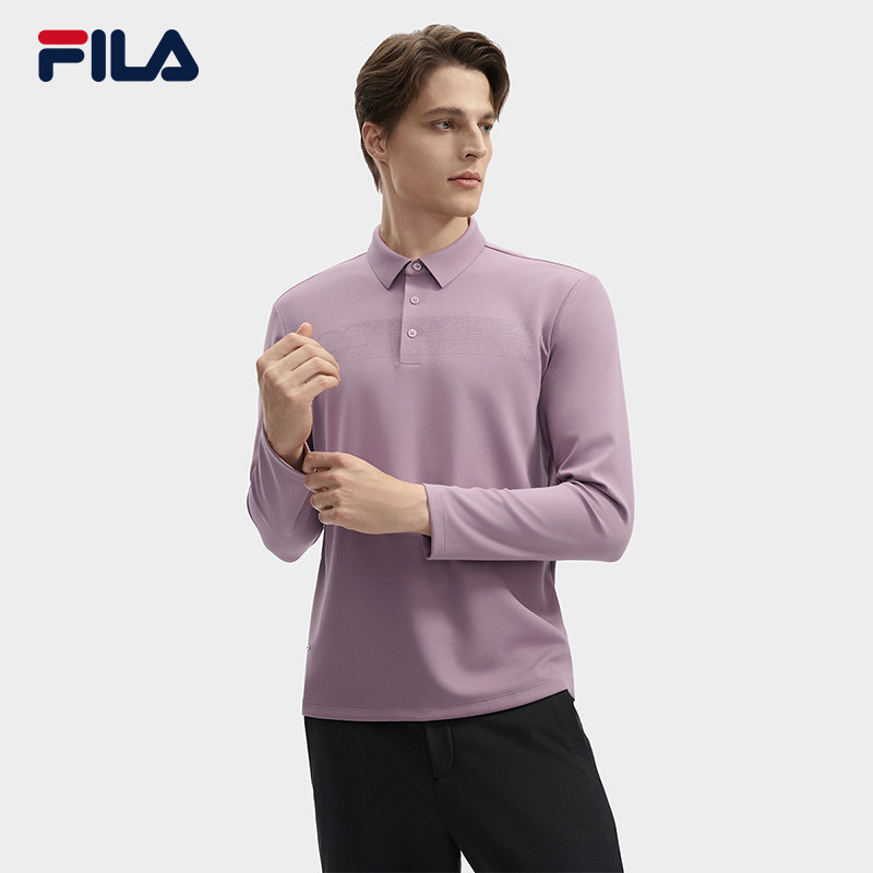 FILA 斐乐官方男子针织长袖POLO衫2024冬季新款加绒,淘宝优惠券,粉丝福利购,淘宝优惠卷