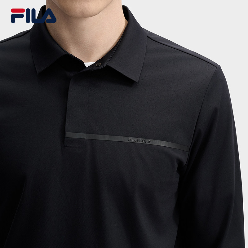 FILA 斐乐官方男子针织长袖POLO衫2025春季新款商务休闲基础上衣,淘宝优惠券,粉丝福利购,淘宝优惠卷