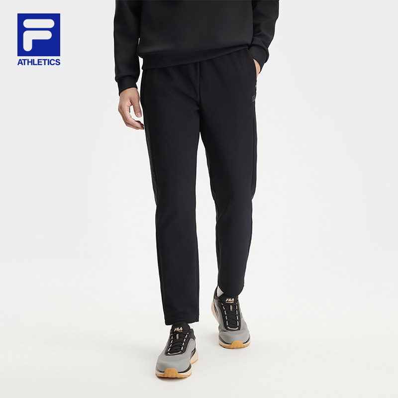 FILA 斐乐官方男士针织长裤2024冬季新款健身运动基础加绒直口裤,淘宝优惠券,粉丝福利购,淘宝优惠卷