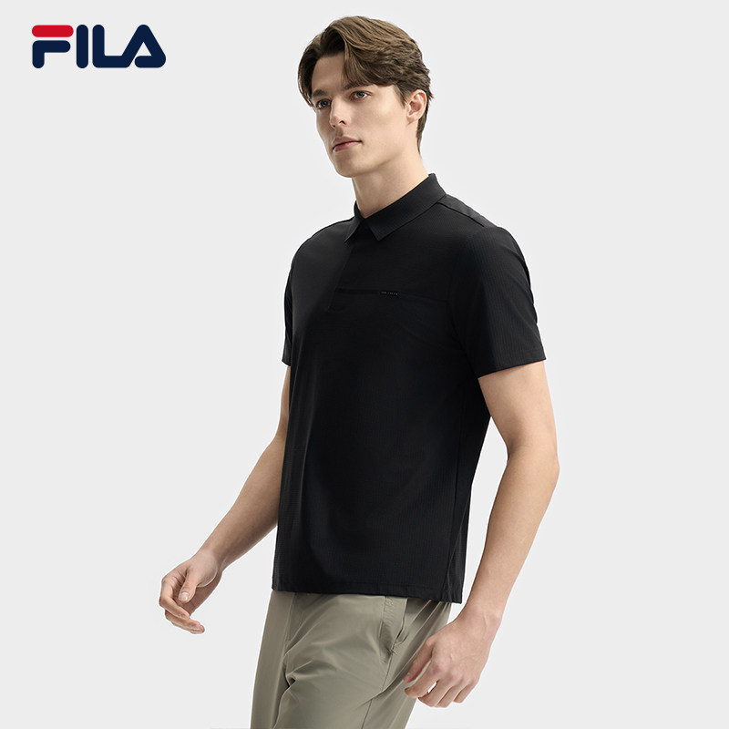 FILA 斐乐官方男子针织短袖POLO衫2025夏季新款休闲凉感防晒上衣,淘宝优惠券,粉丝福利购,淘宝优惠卷