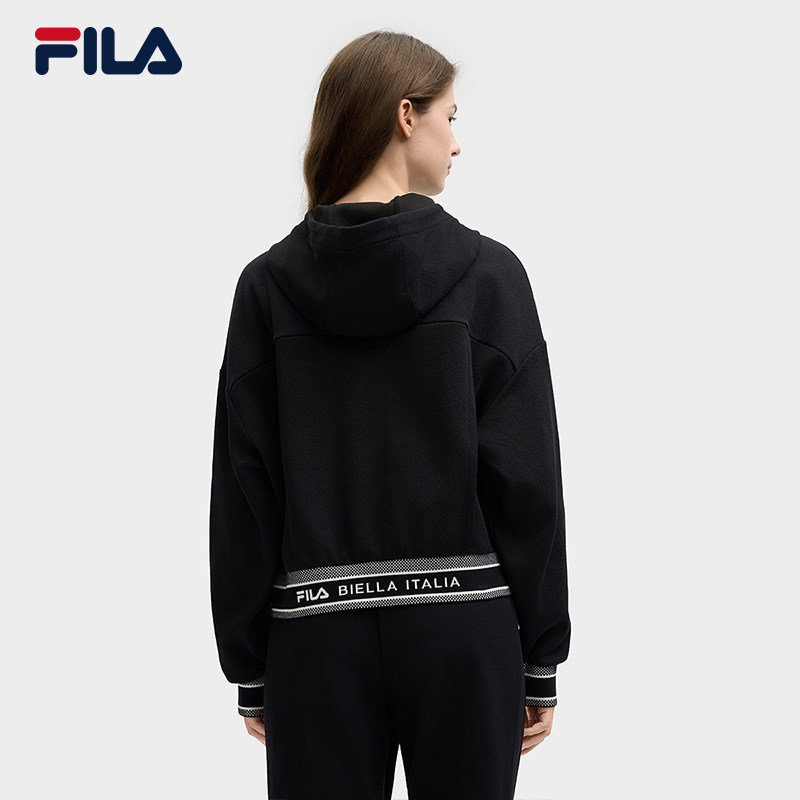 FILA 斐乐官方女士针织长袖外套2025春新款时尚宽松休闲连帽上衣,淘宝优惠券,粉丝福利购,淘宝优惠卷