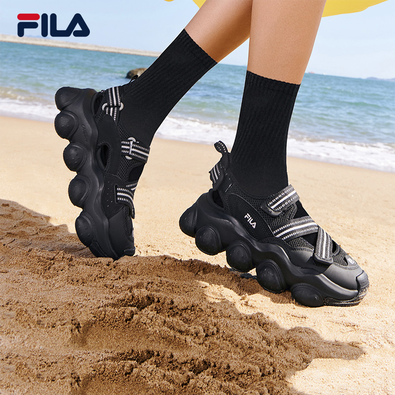 FILA 斐乐官方女鞋草莓凉鞋厚底增高玛丽珍运动透气凉拖女沙滩鞋