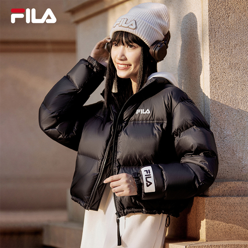 FILA 斐乐官方女子羽绒服冬新保暖防风宽松短款面包服运动外套女 FILA 斐乐官方女子羽绒服冬新保暖防风宽松短款面包服运动外套女