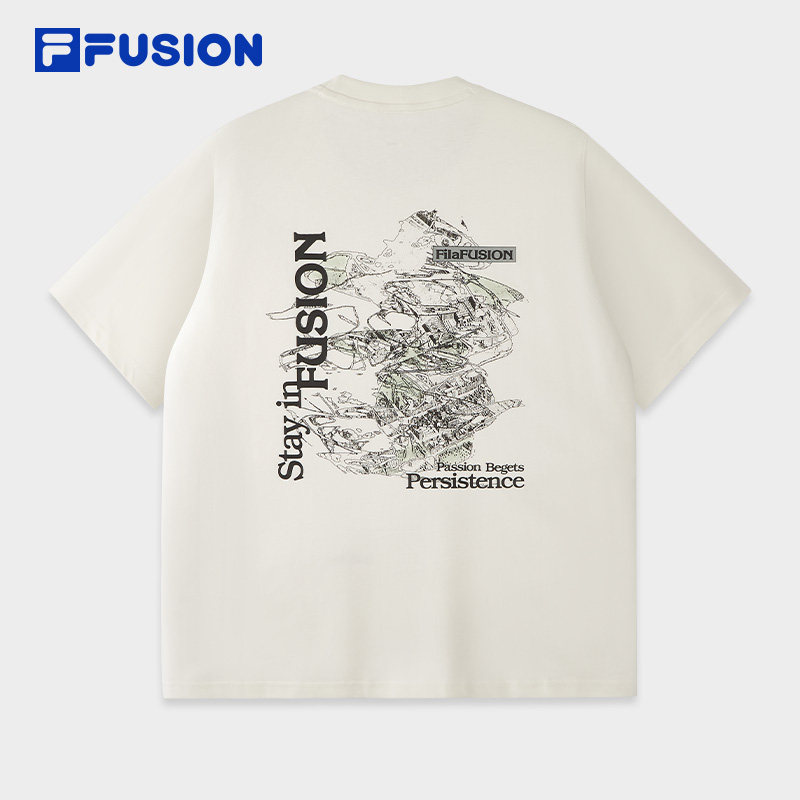 FILA FUSION斐乐潮牌男子针织短袖衫2026春季新款基础纯棉抗菌T恤,淘宝优惠券,粉丝福利购,淘宝优惠卷