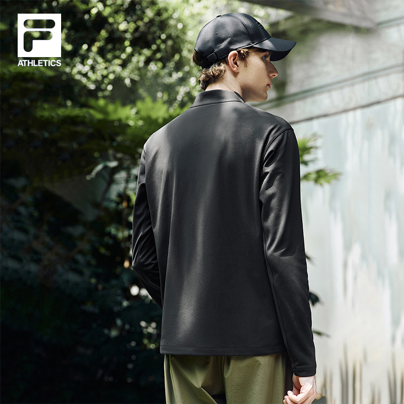 FILA 斐乐官方男长袖T恤秋季新款运动训练半拉链上衣,淘宝优惠券,粉丝福利购,淘宝优惠卷