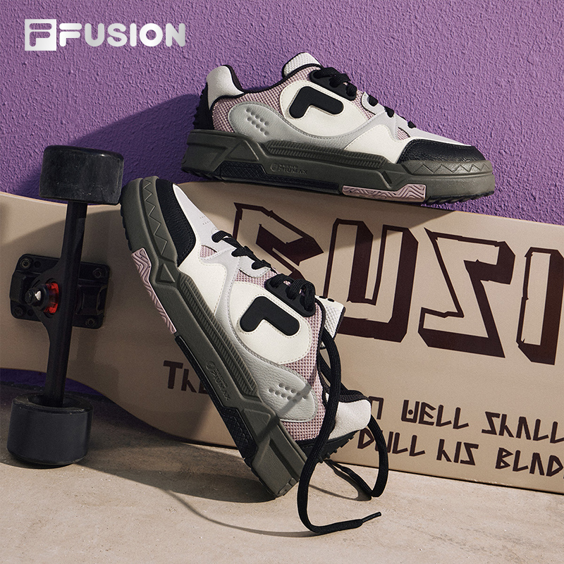 FILA FUSION斐乐潮牌BANK DX 情侣场下滑板鞋2023冬季时尚厚底鞋 - 图3