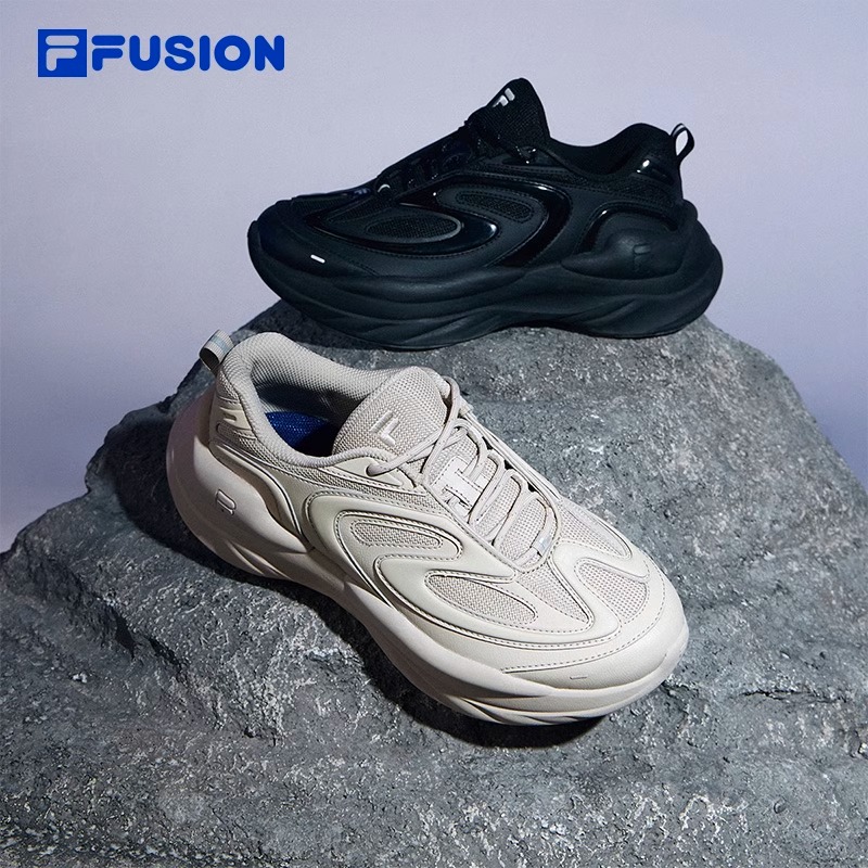 FILA FUSION斐乐潮牌BUZZARD陨石鞋女鞋老爹鞋2023厚底休闲鞋 - 图0