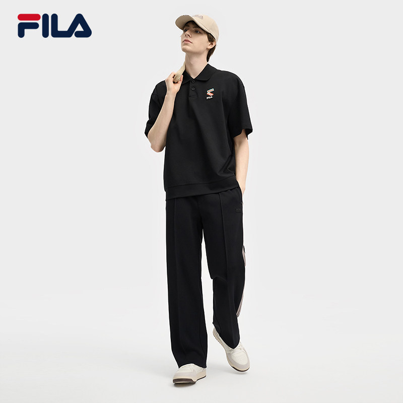 FILA斐乐情侣短袖POLO衫2025夏季时尚休闲男翻领T恤衫宽松上衣女,淘宝优惠券,粉丝福利购,淘宝优惠卷