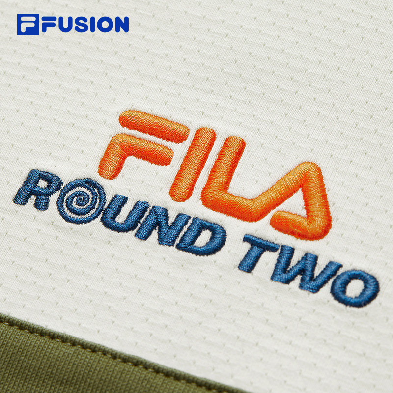 FILA FUSION斐乐潮牌男子针织长袖POLO衫2025夏新款宽松拼色上衣,淘宝优惠券,粉丝福利购,淘宝优惠卷