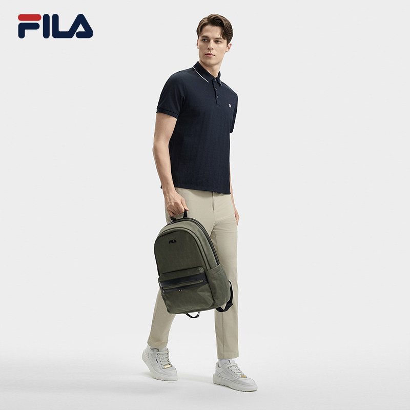 FILA 斐乐翻领针织短袖POLO衫男2024秋季新款商务运动透气T恤上衣,淘宝优惠券,粉丝福利购,淘宝优惠卷