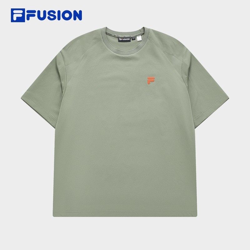FILA FUSION斐乐潮牌男子梭织短袖衫2024夏新款时尚休闲插肩袖T恤,淘宝优惠券,粉丝福利购,淘宝优惠卷