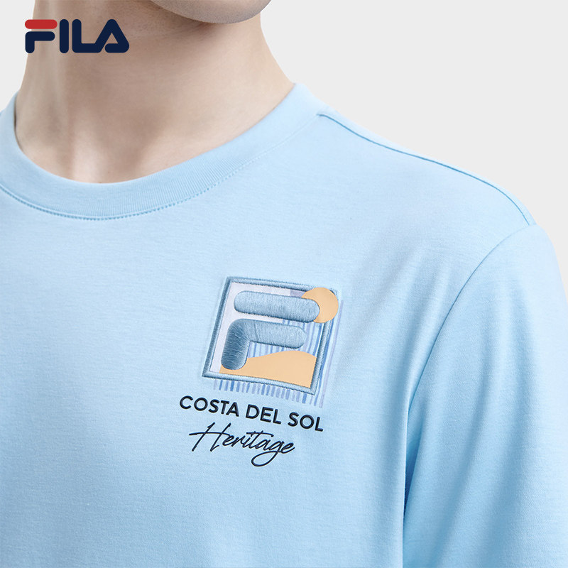 FILA斐乐官方男士短袖T恤夏季时尚休闲针织运动上衣运动圆领半袖,淘宝优惠券,粉丝福利购,淘宝优惠卷