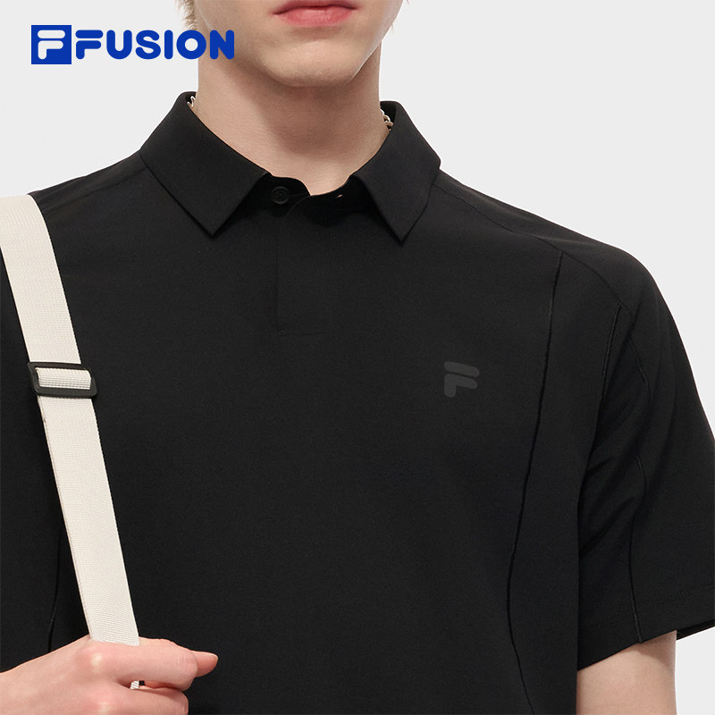 FILA FUSION斐乐潮牌男子针织短袖POLO衫2025秋新款宽松速干上衣,淘宝优惠券,粉丝福利购,淘宝优惠卷
