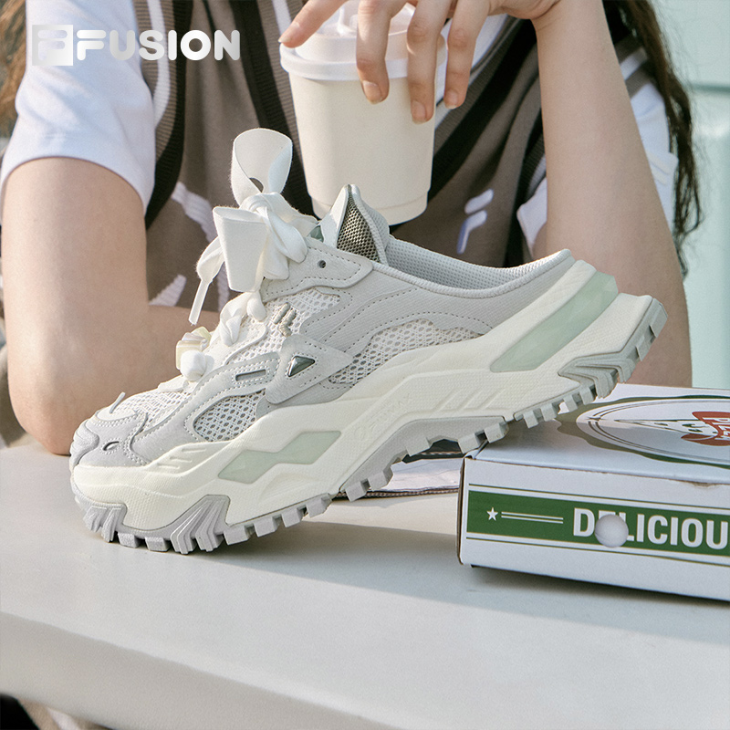 FILA FUSION斐乐潮牌女鞋硬糖穆勒厚底老爹鞋2024夏季新款休闲鞋 - 图0