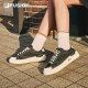 FILA FUSION Fila trendy canvas shoes Women's shoes casual skateboard shoes breathable flat black shoes low-top shoes