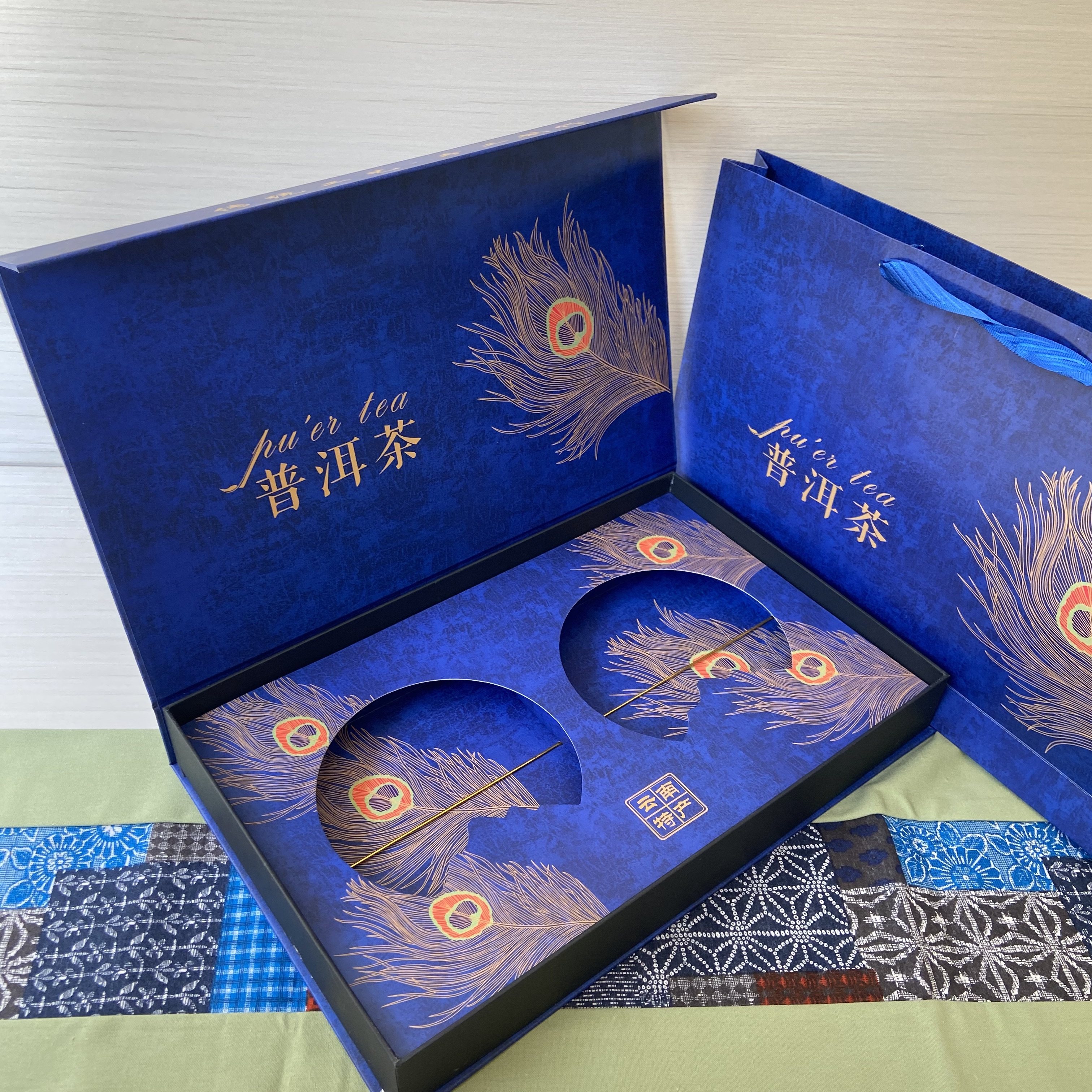 凤羽普洱茶包装盒357克双饼包装盒古树普洱茶礼品盒古树双饼空盒,淘宝优惠券,粉丝福利购,淘宝优惠卷