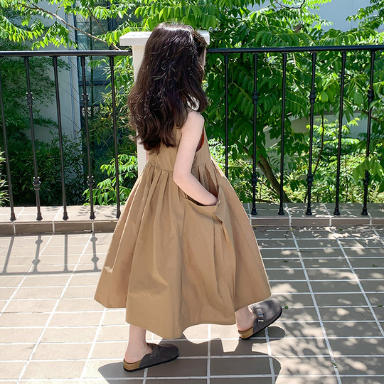 Vestido chaleco de algodón sin mangas 2025 nuevo estilo coreano verano