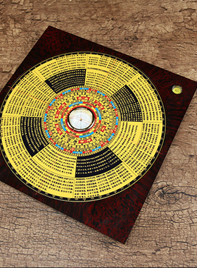 金锁玉关罗盘黄铜指南针专业