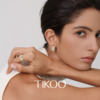 TIKOO Moissanite open ring women's niche design light luxury high-end index finger ring romantic gift accessory
