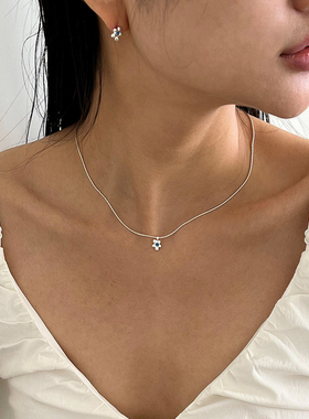 YAXN925纯银项链女轻奢小众吊坠女锁骨链高级感ins简约颈链女士