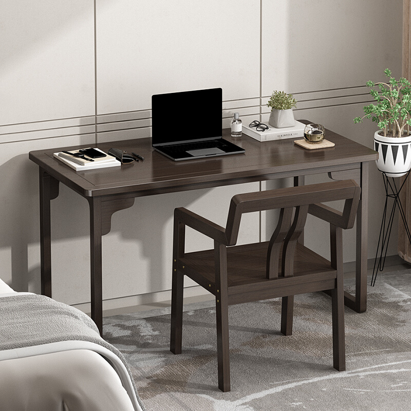 新中式小户型茶桌椅组合简约家用泡茶台茶几书桌一体办公室茶桌子 - 图3
