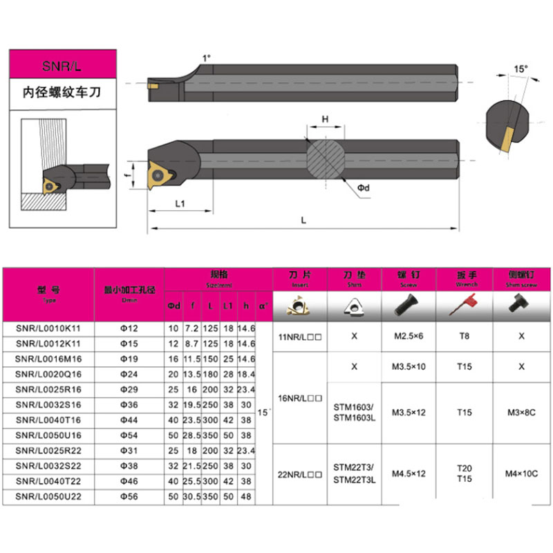 高速钢钨钢防6震内纹刀杆HNR0006/0008/0010/CN螺R001Q16整体合金