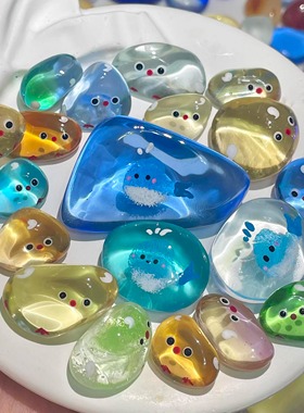 简约可爱小石头宠物随心配创意ins风高颜值异宠桌面摆件儿童玩具