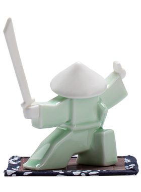 创意武士现代陶瓷摆件香薰炉侠客茶宠家用室内檀香插香器香道香托