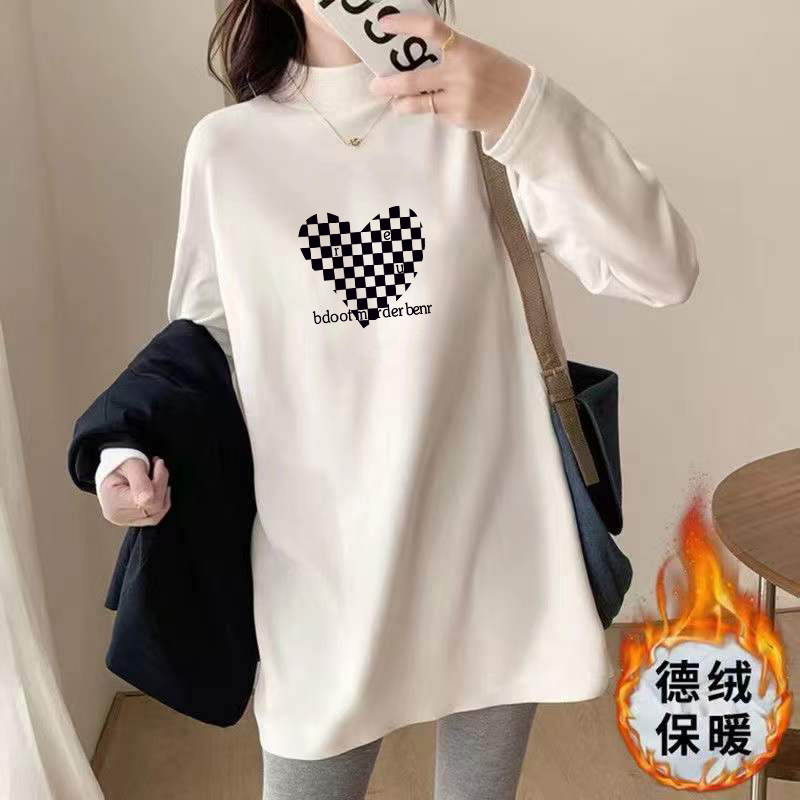 秋冬外穿内搭德绒中长款上衣