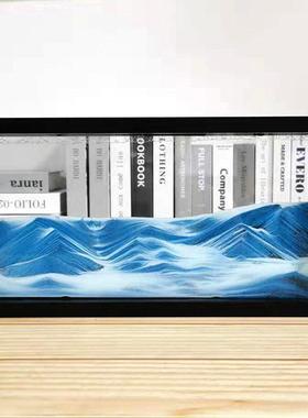 3D玻璃木质流沙画男女生日礼物节日礼品客厅办公室创意沙漏画摆件