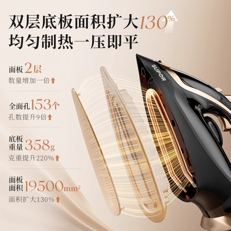 苏泊尔熨斗电熨斗烫衣服熨烫机家用手持小型老式蒸汽大功率烫斗