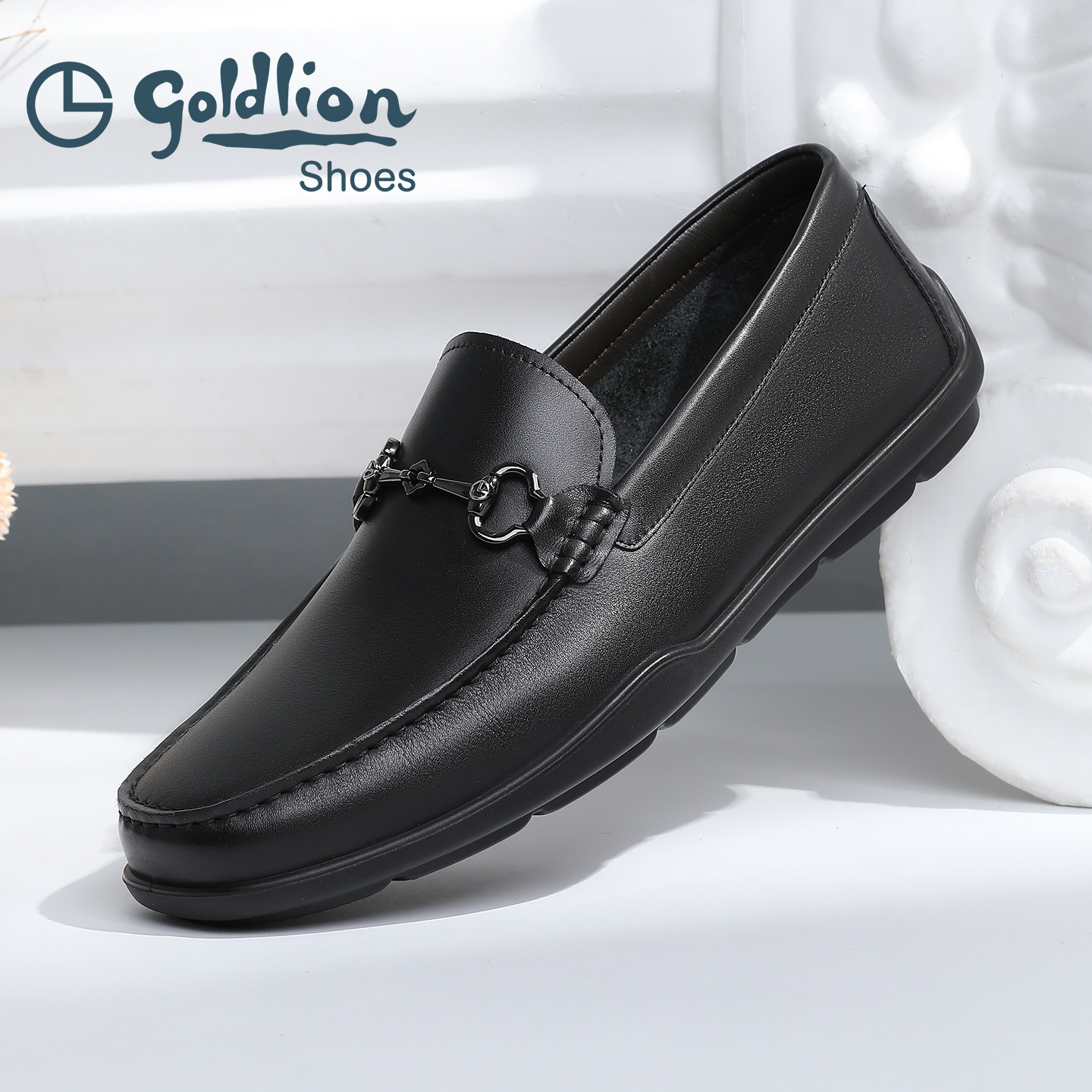 金利来官方商务真皮豆豆鞋一脚蹬软底乐福鞋休闲皮鞋正品26年新款,淘宝优惠券,粉丝福利购,淘宝优惠卷