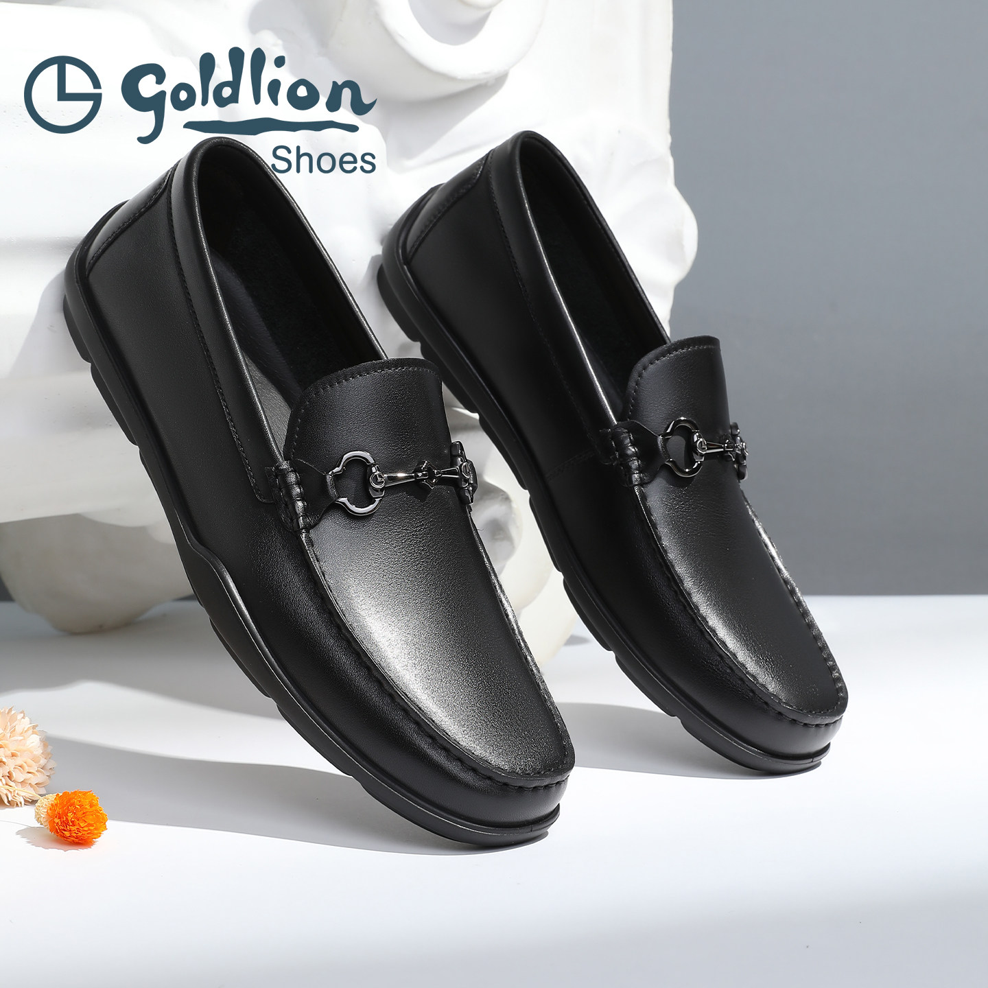 金利来官方商务真皮豆豆鞋一脚蹬软底乐福鞋休闲皮鞋正品26年新款,淘宝优惠券,粉丝福利购,淘宝优惠卷