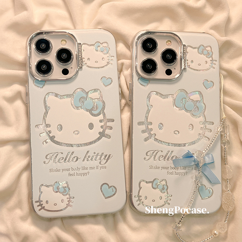 网红可爱卡通HelloKitty适用苹果14promax手机壳少女心iphone15新款12全包11女款14pro硅胶15pro防摔13保护套 - 图2