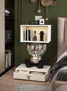 宇航员落地摆件收纳儿童房卧室床头柜客厅沙发边几太空人乔迁礼物