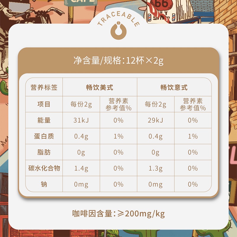 即溶冷萃冻干0蔗糖0脂美式咖啡12颗