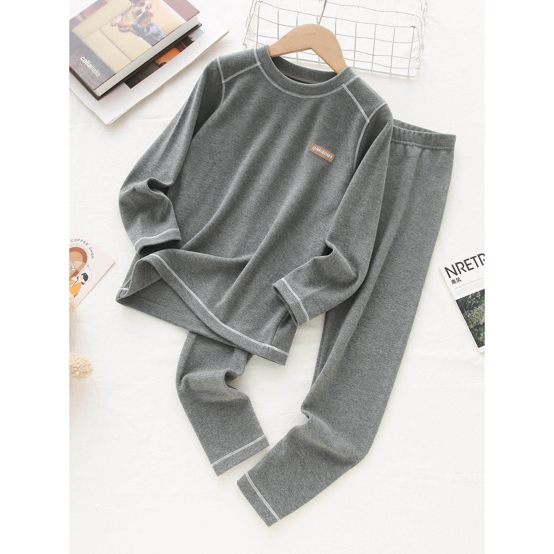 「轻暖实力派」儿童秋衣秋裤男童秋衣套装弹力德绒中大童保暖内衣,淘宝优惠券,粉丝福利购,淘宝优惠卷