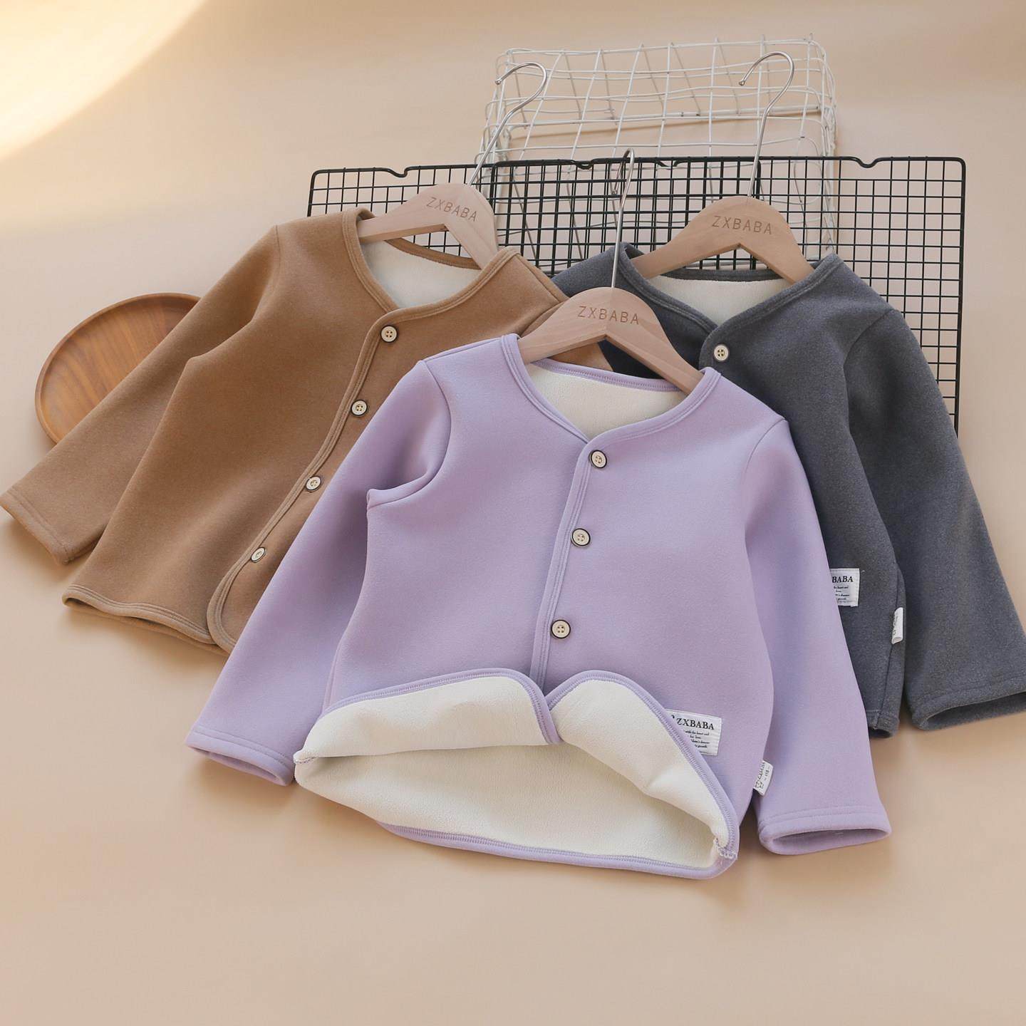 校服神器儿童加绒加厚开衫小外套男女童内搭保暖德绒棉袄学生上衣,淘宝优惠券,粉丝福利购,淘宝优惠卷