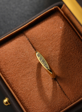 女款生辰花戒指十二花神生辰月925纯银镀18K金小众ins风轻奢