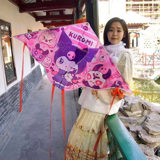 库洛米风筝儿童微风易飞2025年新款小孩专用潍坊卡通纸鸢女孩凤争