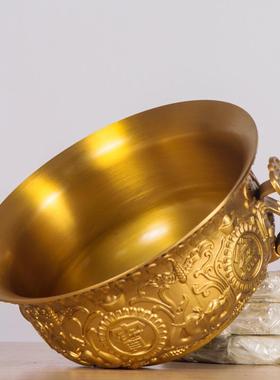 杨铜记 无盖 铜聚宝盆 创意礼品 工艺品 铜如意聚宝盆