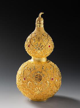 黄铜花丝葫芦摆件福禄家居装饰艺术品客厅办公室桌面摆设高档礼物
