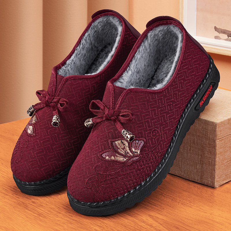 老北京布鞋女冬加绒2025新款加厚家居老人鞋防滑中老年人妈妈棉鞋,淘宝优惠券,粉丝福利购,淘宝优惠卷