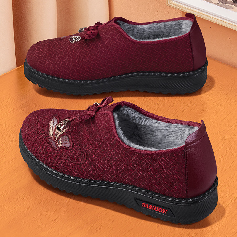 老北京布鞋女冬加绒2025新款加厚家居老人鞋防滑中老年人妈妈棉鞋,淘宝优惠券,粉丝福利购,淘宝优惠卷